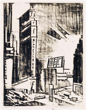 WERNER DREWES Two woodcuts.